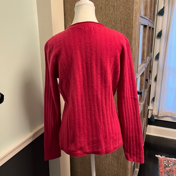 Bright Pink Cashmere Ribbed Sweater ~ NAADAM ~ NWT - Picture 2 of 4